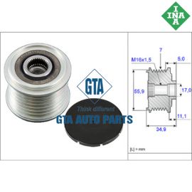 Pu ly máy phát Altis 19-, Audi Q7 06-10, Porche Cayenne 03-11, Macan 14-18, Panamera 10-16