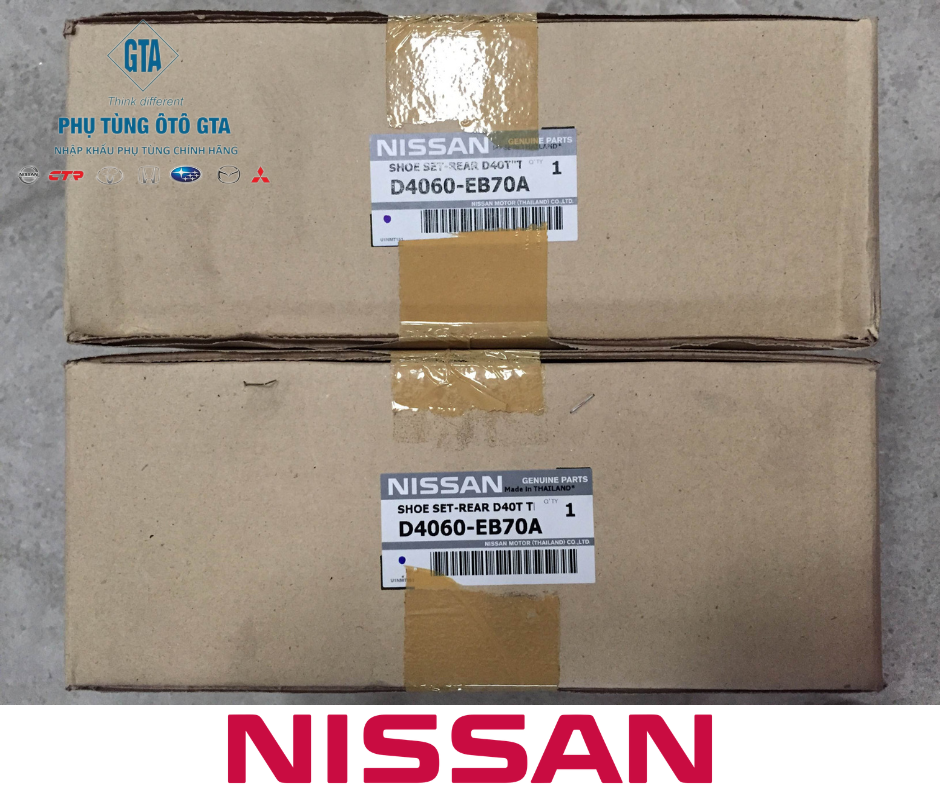 Guốc phanh sau Nissan Navara D40 05-14, D23 21- Terra JD23,BT50 01-21, Ford Ranger 01-21, Everest 05-15